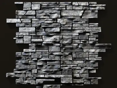Wall clincer brick rock n3 3D model