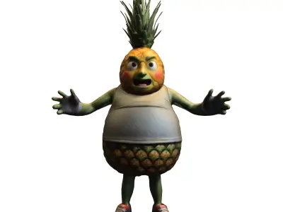 Cartoon Pineapple Warrior  3D model