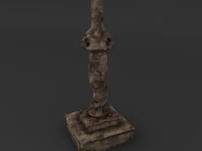 Idol E old statue 3D model