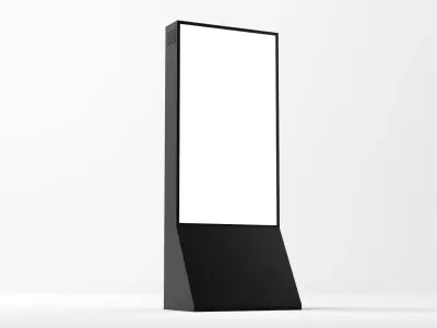 Digital Information Board Display 3D Model Low-poly 3D model