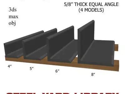 5 8in Thick Egual Angle 3D model