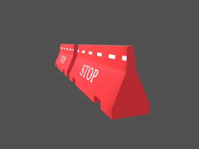 Stop Divider Low-poly 3D model