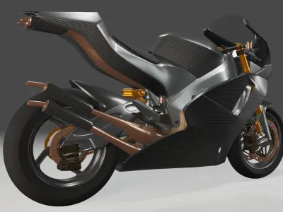 SUTER MMX 500 MOTO GP Low-poly 3D model