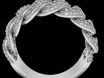 Lux ring silver gold jewelry printable 3D model 3D print model