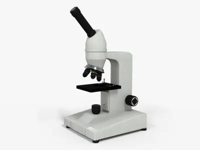 Microscope Medical Prop  Low-poly 3D model