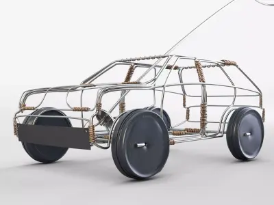 Wire Toy Car Concept 3D model