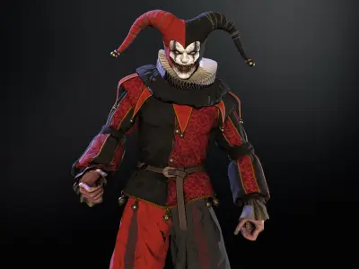 Clown Jester Low-poly 3D model
