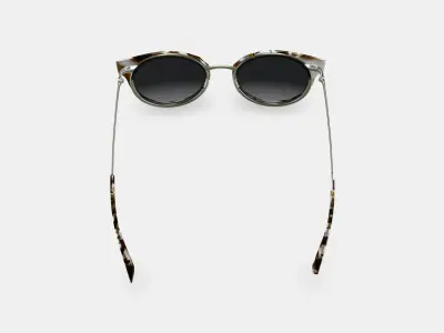 Cleo Sunglasses in Pearled Tortoise with Riesling 3D model