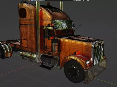 freightliner classic xl custom Low-poly 3D model