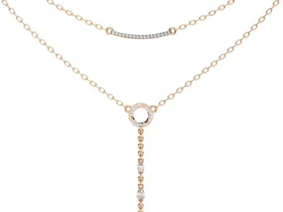 Diamond Necklace 360 animation renders 3dm stl details 3D print model