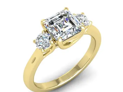 Engagement ring Kelly ascher 3D print model