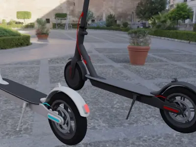 Electric Scooter Low-poly 3D model