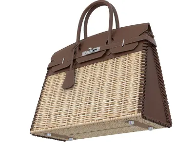Hermes Picnic Sellier Birkin Bag Low-poly 3D model