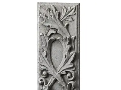 Classical relief stone carving decoration  3D model