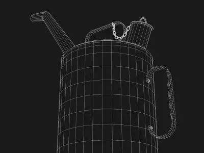 Gas Station Oil Can 50s 3D model