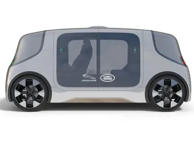 Jaguar Land Rover Vector Electric Shuttle with Interior 3D model