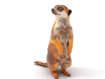 Stylish Meerkat model pack Low-poly 3D model