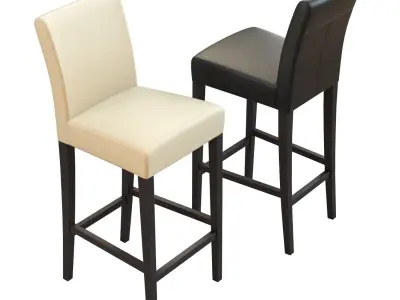 Crate and Barrel - Lowe Leather Bar Stool 3D model
