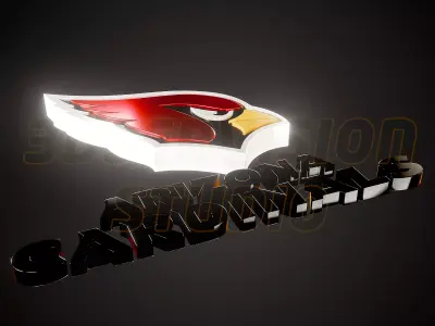 Arizona Cardinals logo - Cinematic - 3D print 3D model