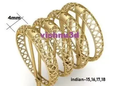 Turkish cad  rings file 3D print model