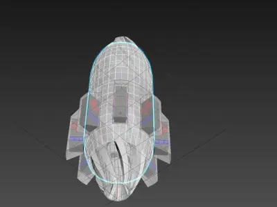 Inverted Electric Rocket Engine - Ionized Rocket Hull - Concept 3D model