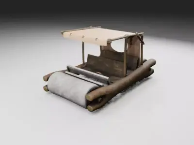 Flinstones Car Low-poly 3D model