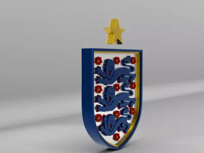 England National Soccer Team Logo 3D model