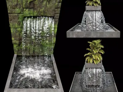 WATERFALL FOUNTAIN CASCADE  NO7 A 3D model