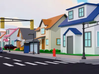 Lowpoly house Low-poly 3D model