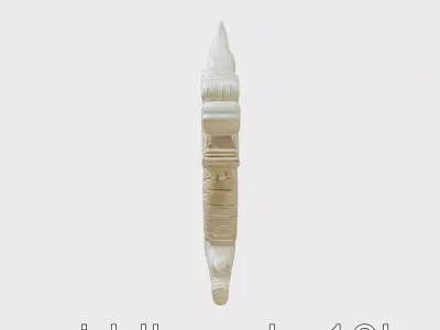 Ancient Dragon Wall Relief Sculpture Low-poly 3D model