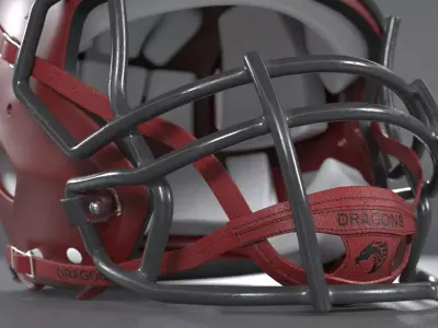 American Football Helmet Dragons 3D model