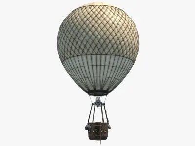 Hot Air Balloon Low-poly 3D model