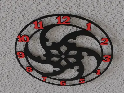 mandala 8 wall clock 3D print model