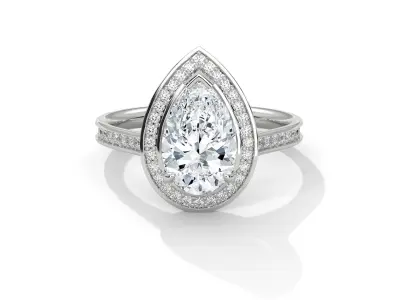 solitaire ring with detail images and 360 render videos 8 3D print model