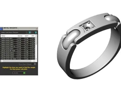 Bracelet style ring 3D print model