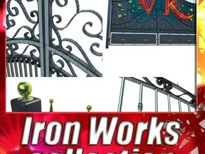 Ironworks collection wrought iron gate at 3D model