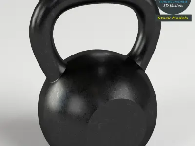 Kettlebell gym equipment 3D model