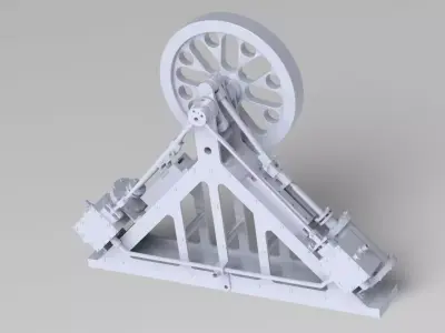 A Simple 2 Cylinder Diagonal Steam Engine 3D model