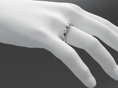 Engagement Ring Glamor 3D print model