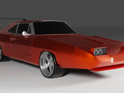 Dodge Charger Daytona Low-poly 3D model