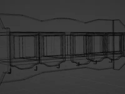 chest of drawers with wall shelf 3D model