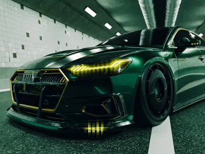 Audi A7 custom body kit  3D model