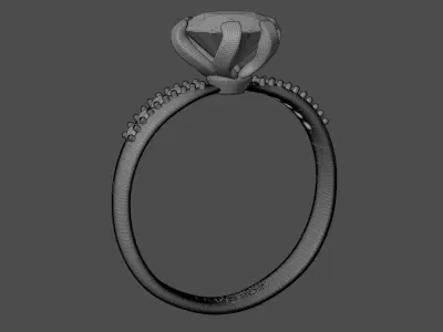 Engagement ring 3D model