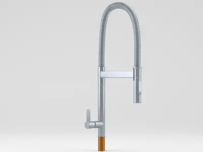 Water Faucet - Tap - Hand Shower Hose - Realistic Low-poly 3D model