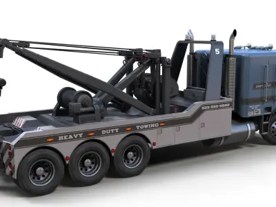 Freightliner Holmes tow truck Low-poly 3D model