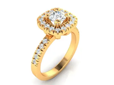 Ring M173 The luxury female ring with gems wedding 3D print model