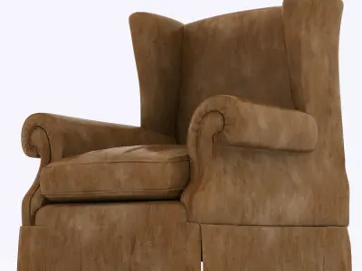 sinatra leather armchair 3D model