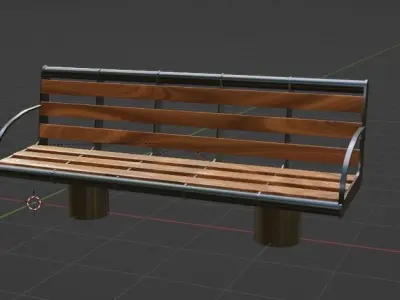 Bench Free low-poly 3D model buy