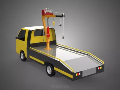 ELECTRIC WINCH HOIST HYDRAULIC CRANE TRUCK PICKUP CAR VEHICLE UP 3D model