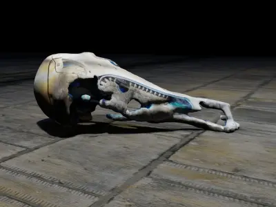 Robotic Hammer Free low-poly 3D model